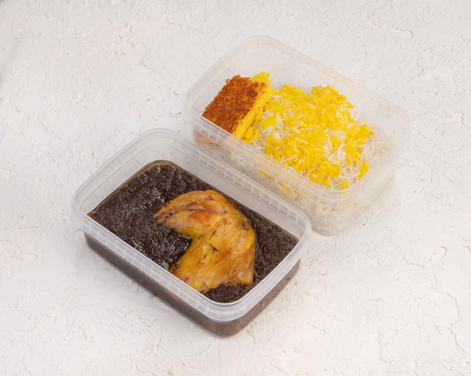 چلو خورشت فسنجان با ران مرغ