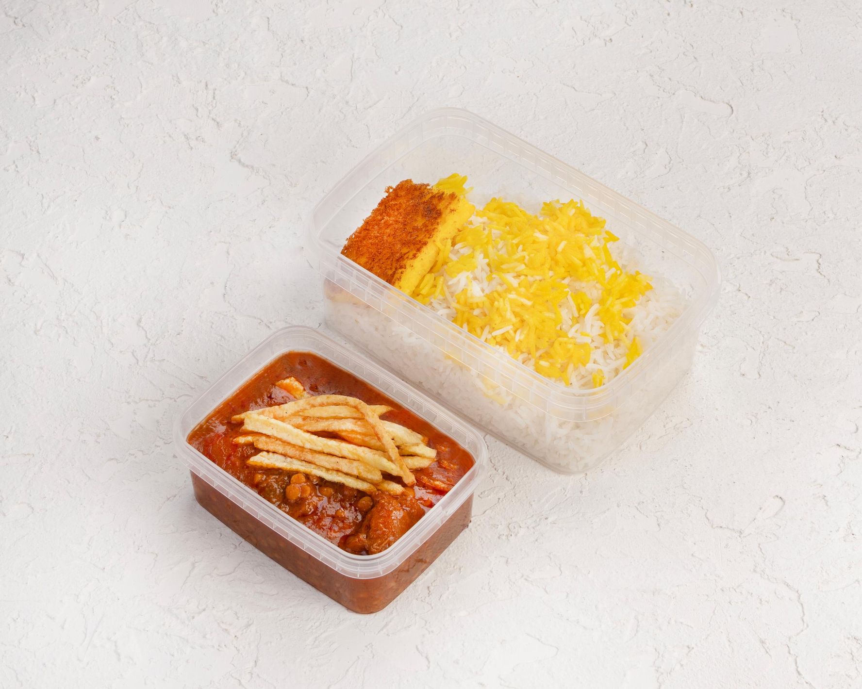 چلو خورشت قیمه سیب زمینی