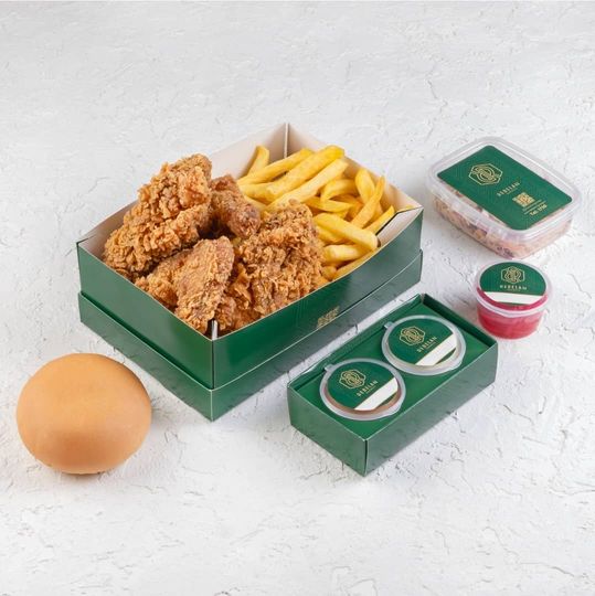 مرغ سوخاری سه تکه نرمال