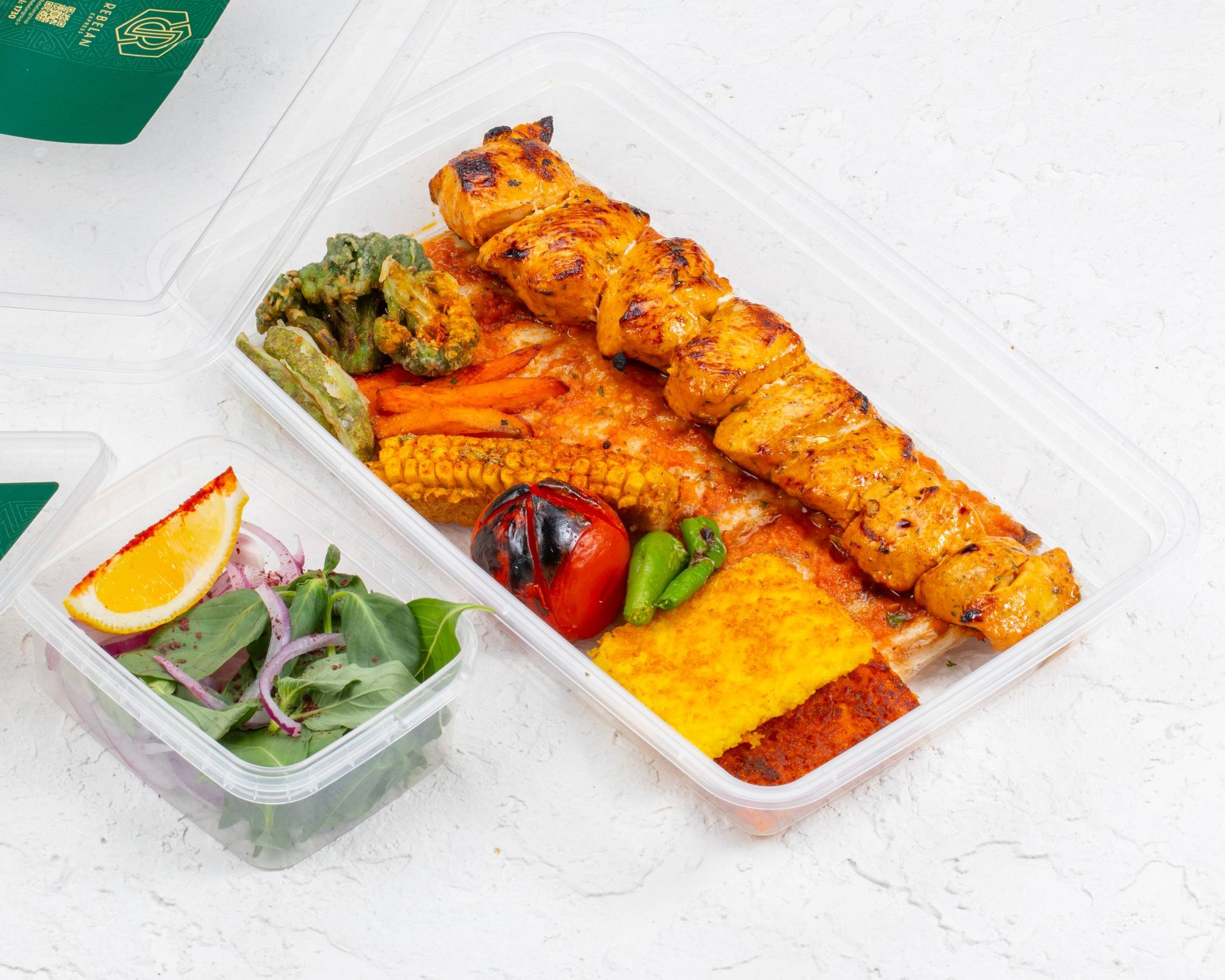 جوجه کباب تندوری با دورچین