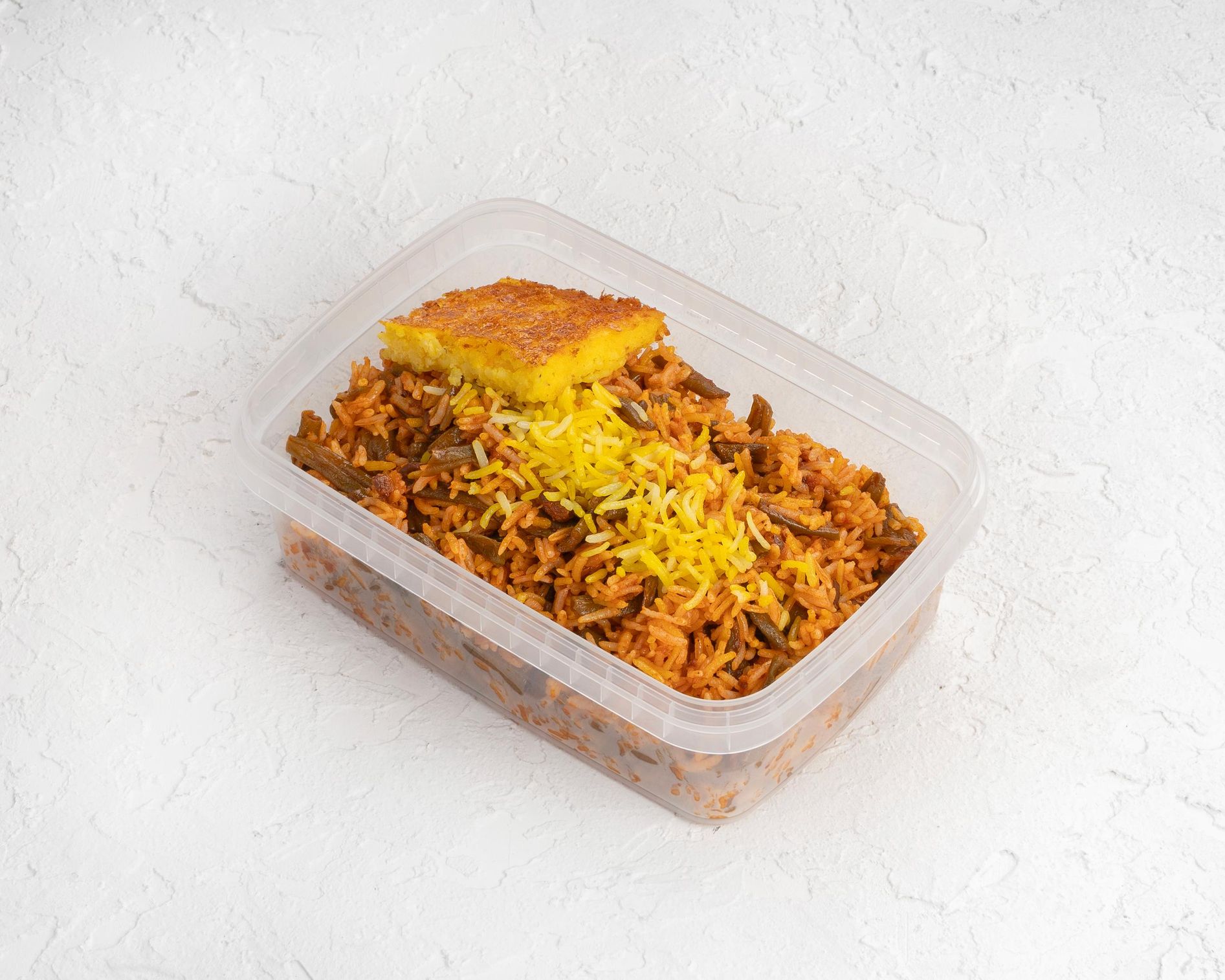 لوبیا پلو با گوشت تکه ای