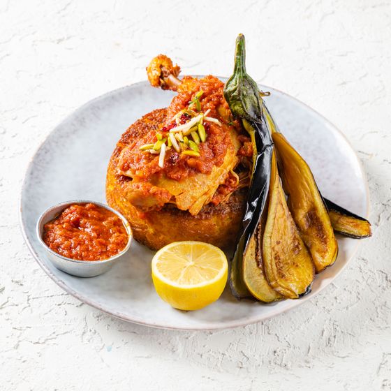 ته‌چین مرغ شیرازی | Shiraz Chicken Tahchin