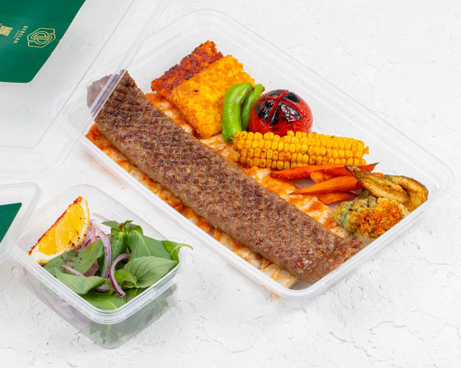 کباب لقمه ساطوری با دورچین